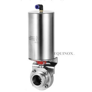 Ball valve type butterfly Clamped SS316 air-spring actuator