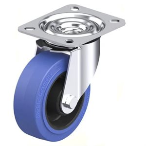 Roulettes bleues pivotantes / freins / fixes