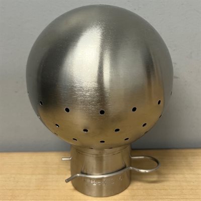 Pin 180° cleaning ball 1 1 / 2" ID x 3.5" dia 316 (final sale)
